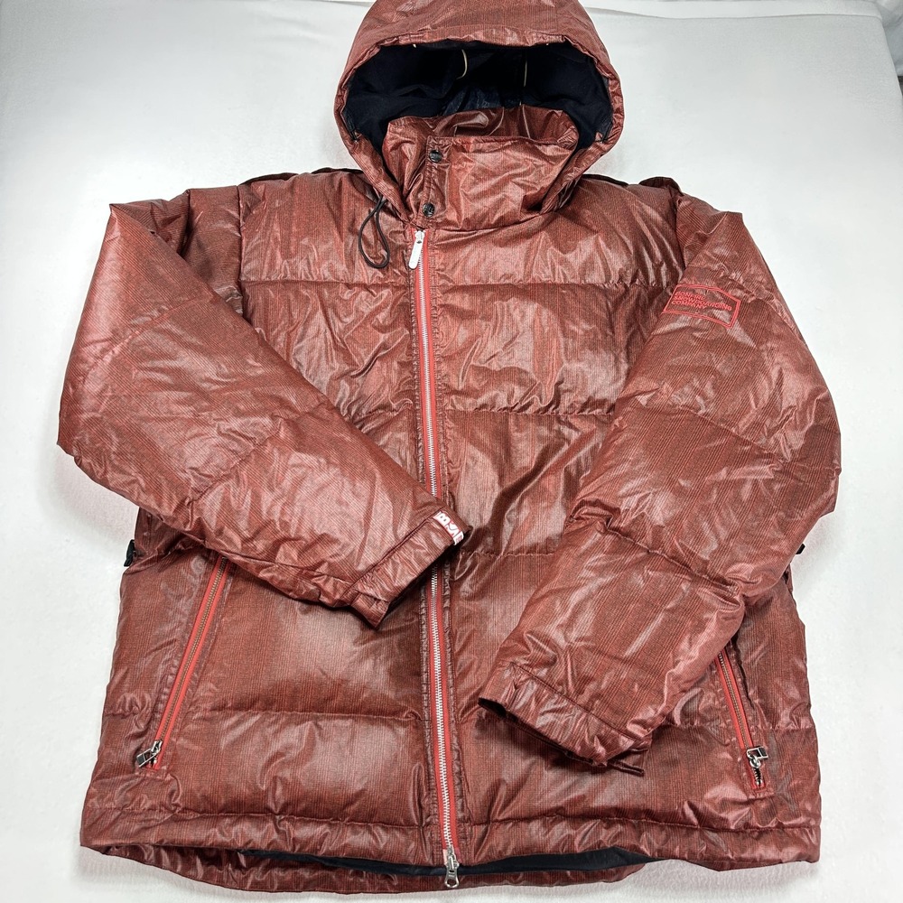 Bonfire Dakar Ski Jacket Mens XL Red Puffer Hooded Insulated Snowboard Winter